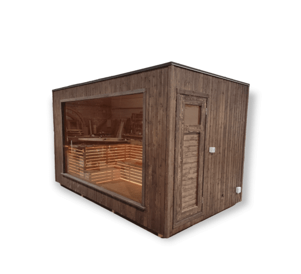 Modern sauna brown 4 m 1